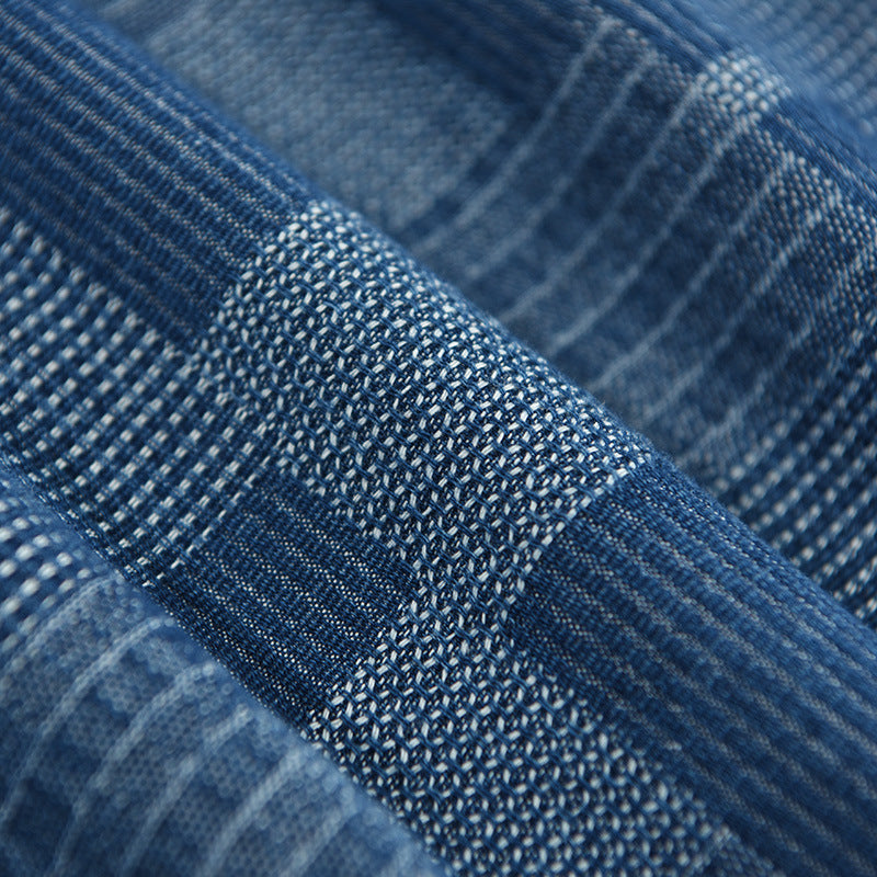 Loose Casual Men's Mesh Cowboy Short Sleeve Shirt