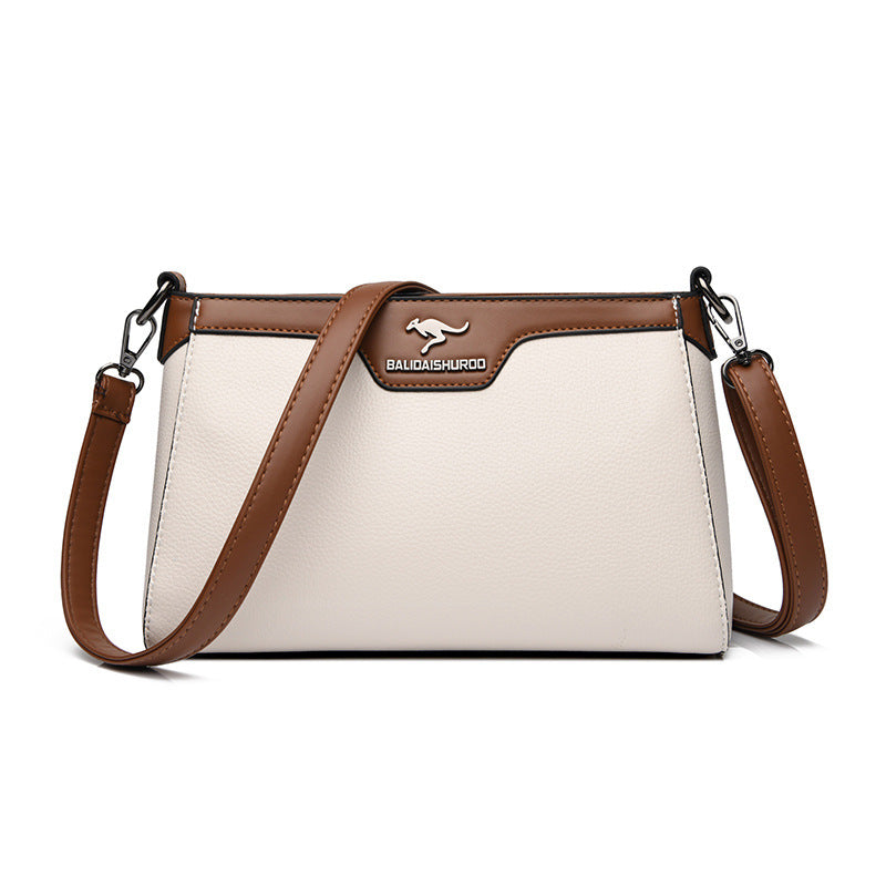One Shoulder Soft Leather Small Square Stitching Women's Cross-body Bag